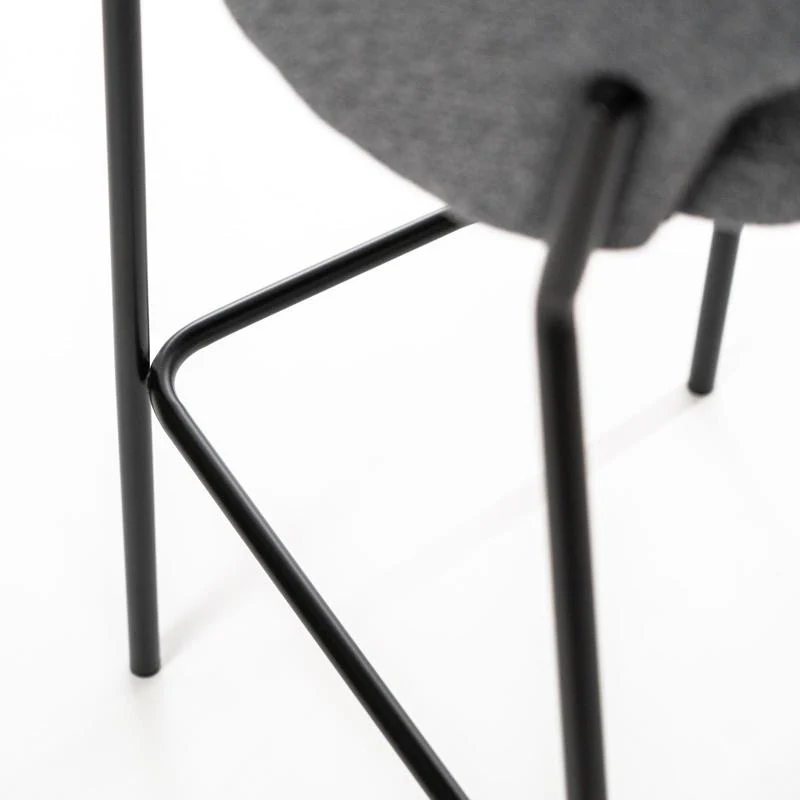 Set da 2 Sgabello moderno seduta in tessuto struttura in metallo cm 52x50x89h - vari colori