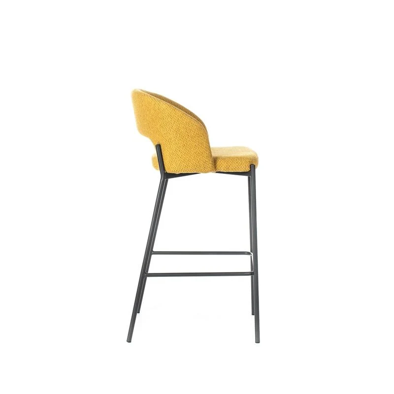 Set da 2 Sgabello moderno seduta in tessuto struttura in metallo cm 52x50x89h - vari colori