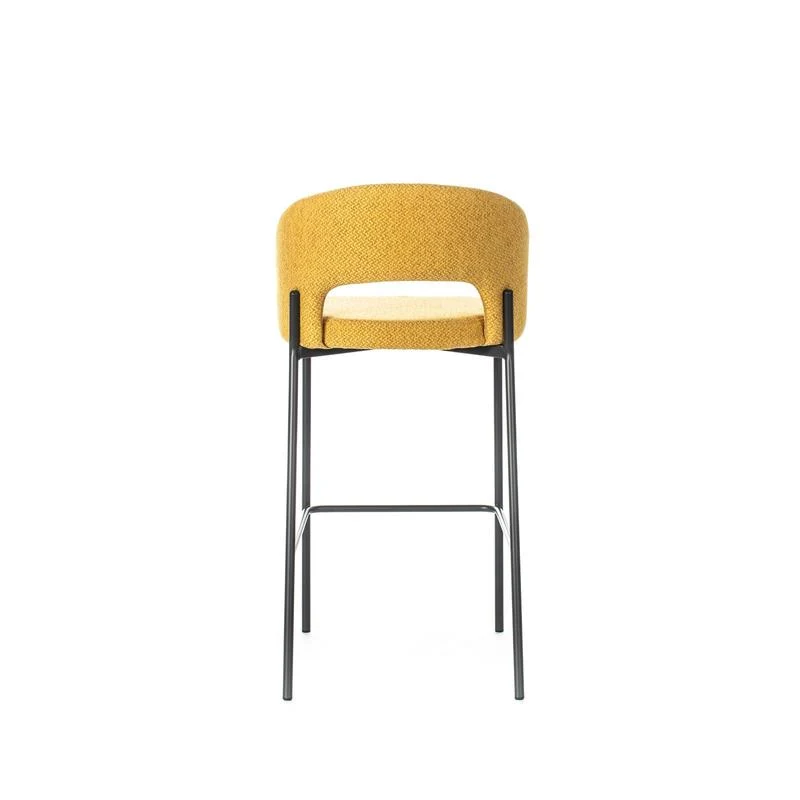 Set da 2 Sgabello moderno seduta in tessuto struttura in metallo cm 52x50x89h - vari colori