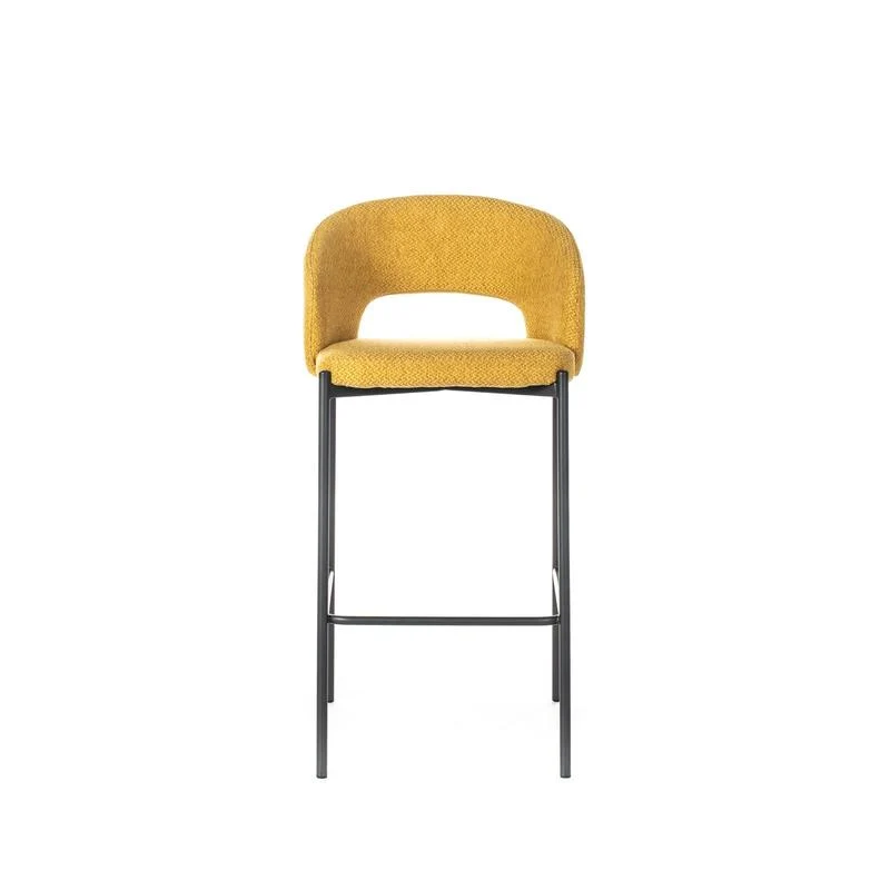 Set da 2 Sgabello moderno seduta in tessuto struttura in metallo cm 52x50x89h - vari colori