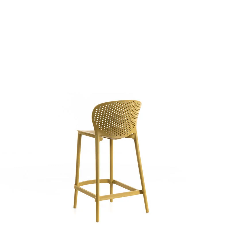 Set da 2 sgabello alto in polipropilene per interno o esterno cm 46x42x93h - vari colori