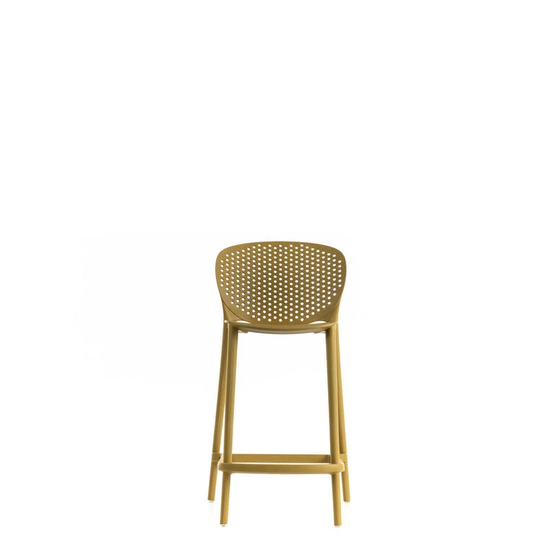 Set da 2 sgabello alto in polipropilene per interno o esterno cm 46x42x93h - vari colori