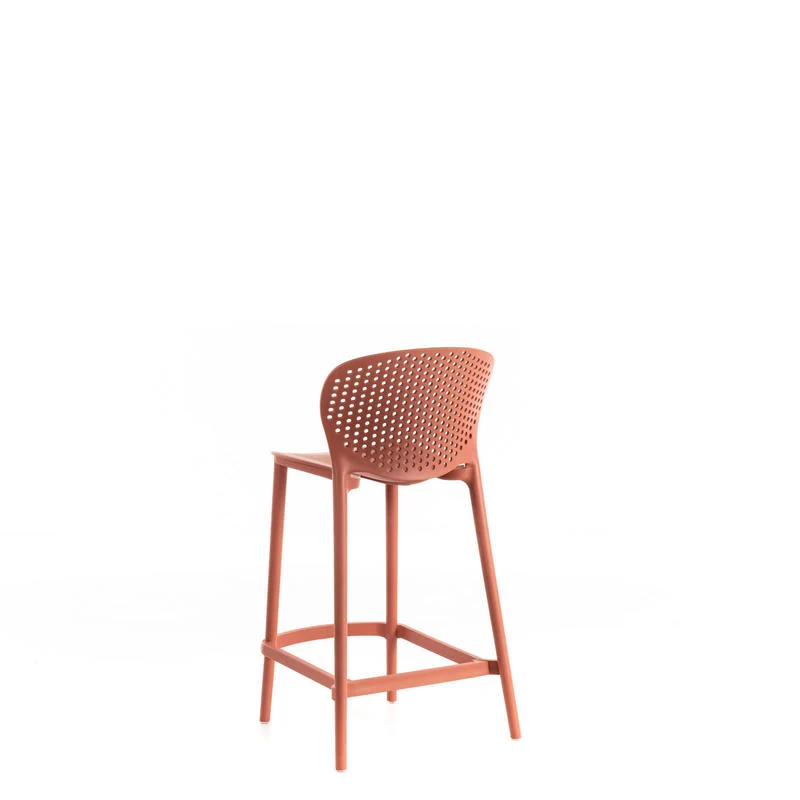 Set da 2 sgabello alto in polipropilene per interno o esterno cm 46x42x93h - vari colori
