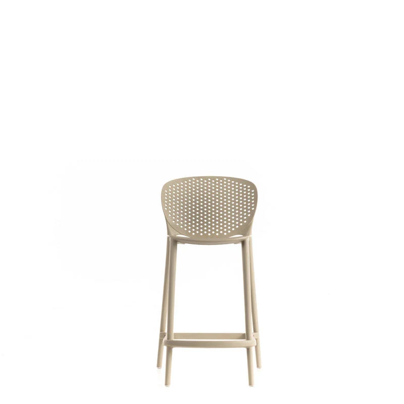 Set da 2 sgabello alto in polipropilene per interno o esterno cm 46x42x93h - vari colori