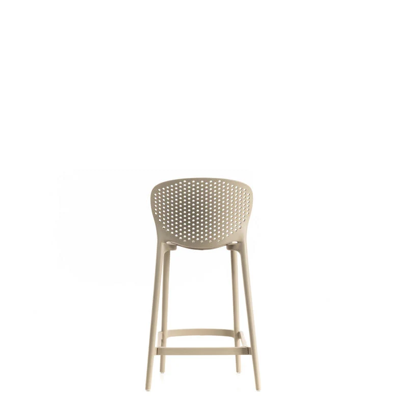 Set da 2 sgabello alto in polipropilene per interno o esterno cm 46x42x93h - vari colori