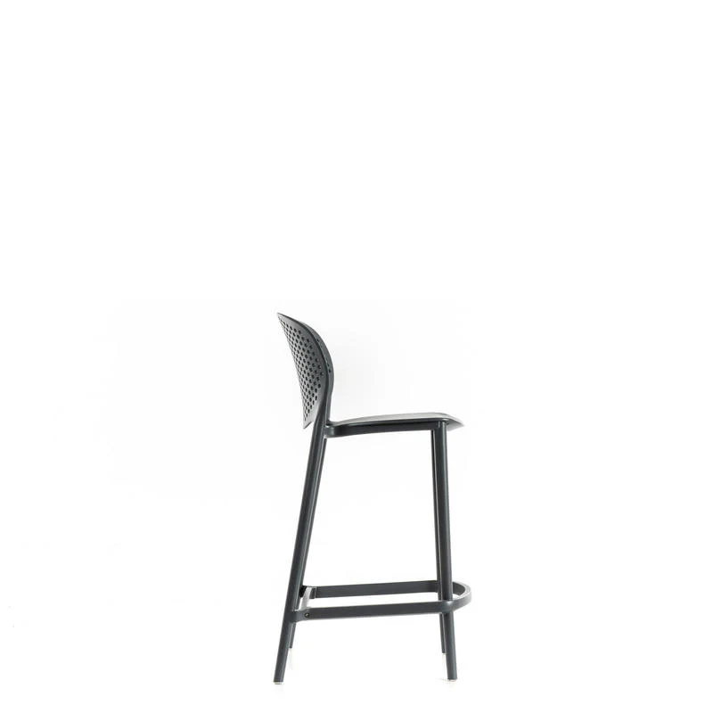 Set da 2 sgabello alto in polipropilene per interno o esterno cm 46x42x93h - vari colori