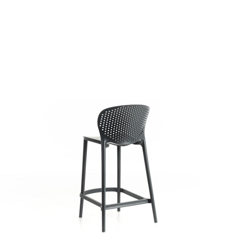 Set da 2 sgabello alto in polipropilene per interno o esterno cm 46x42x93h - vari colori
