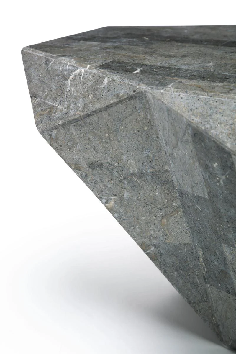 Tavolino da salotto design in pietra fossile cm 120x70x40h - vari colori
