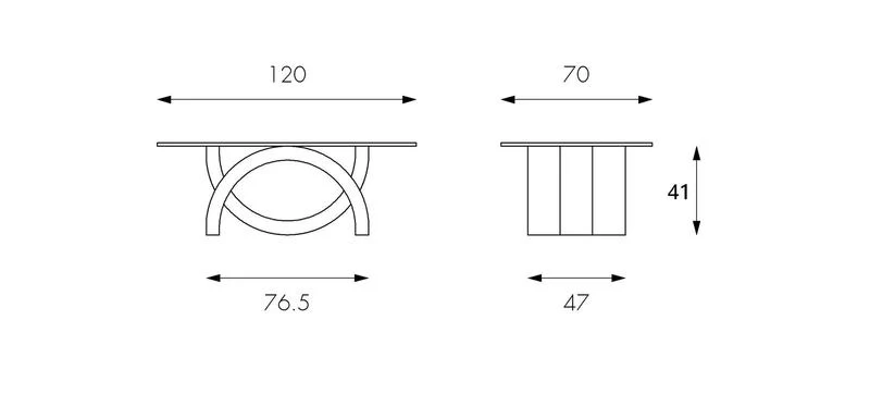 Tavolino design basso piano rettangolare in vetro base in pietra fossile cm 120x70x41h - vari colori