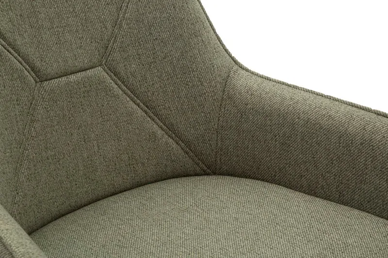 Set da 2 Sgabello alto in tessuto verde base in metallo nero cm 55x55x109h