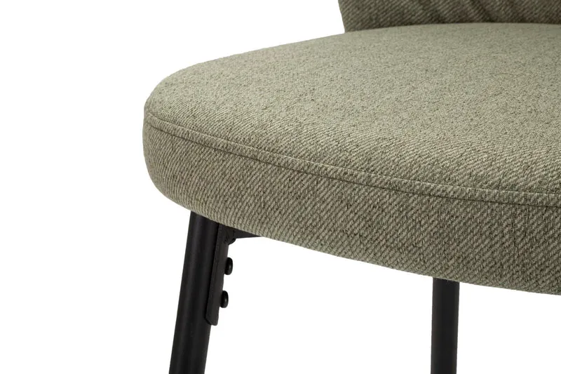 Set da 2 Sgabello alto con schienale imbottito rivestito in tessuto cm 52x59x108h - vari colori