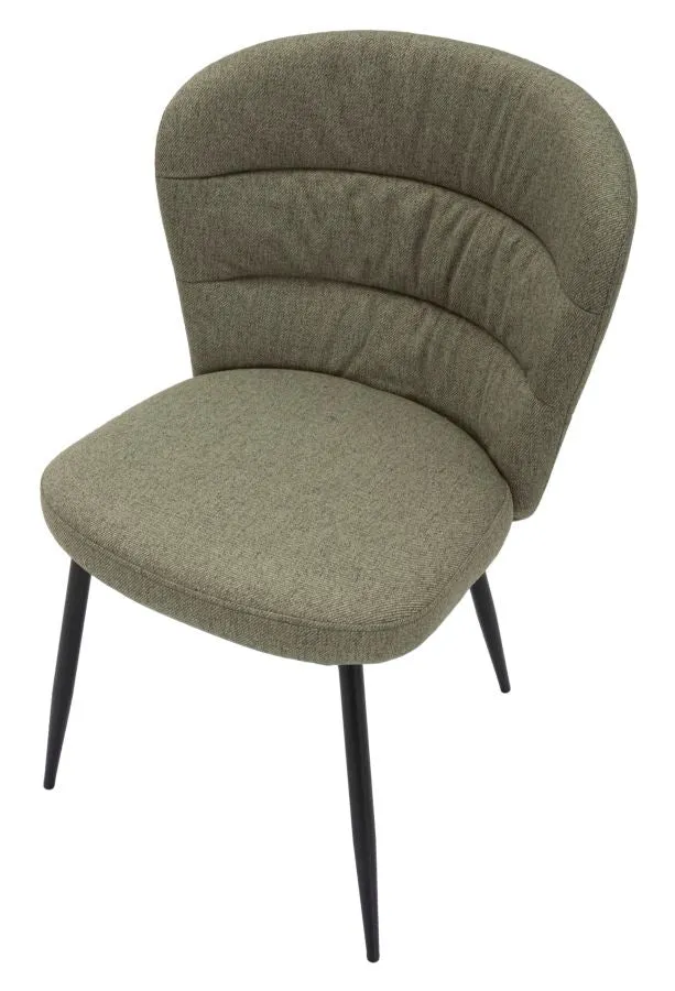 Set da 2 Sedia da pranzo imbottita rivestita in tessuto cm 58x60x85h - vari colori