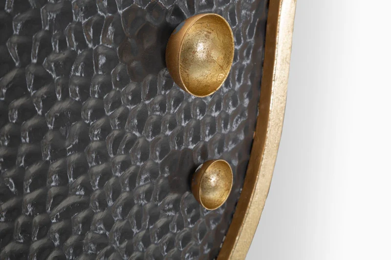 Specchio design da parete pannello decorativo astratto in metallo cm 72x7x80h