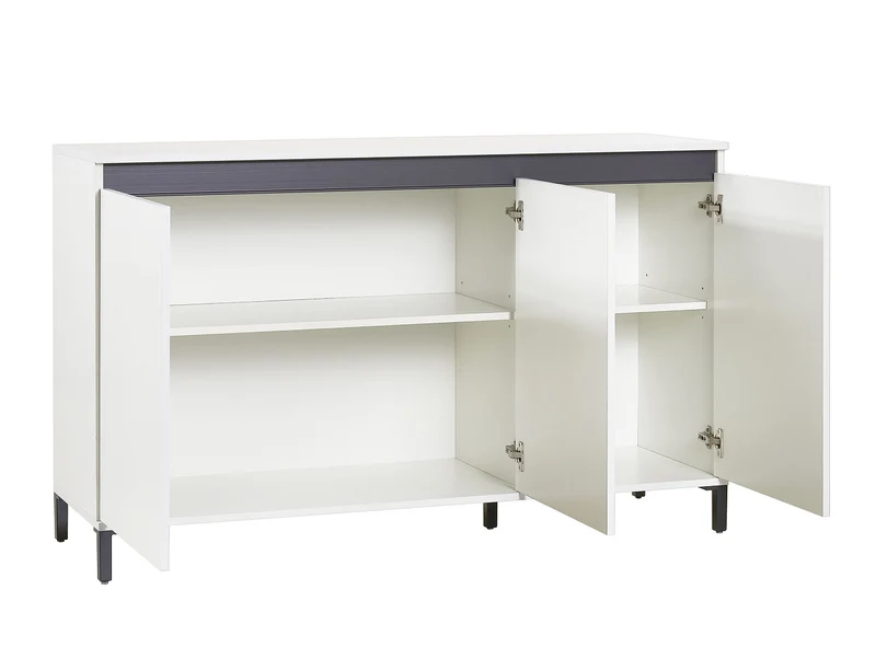 Madia moderna 3 ante bianco lucido design moderno cm 138x40x84h - vari colori