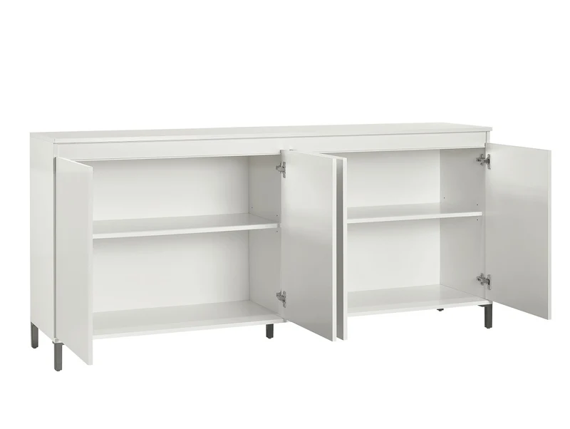 Madia lunga moderna 4 ante colore bianco lucido cm 184x40x84h - vari colori