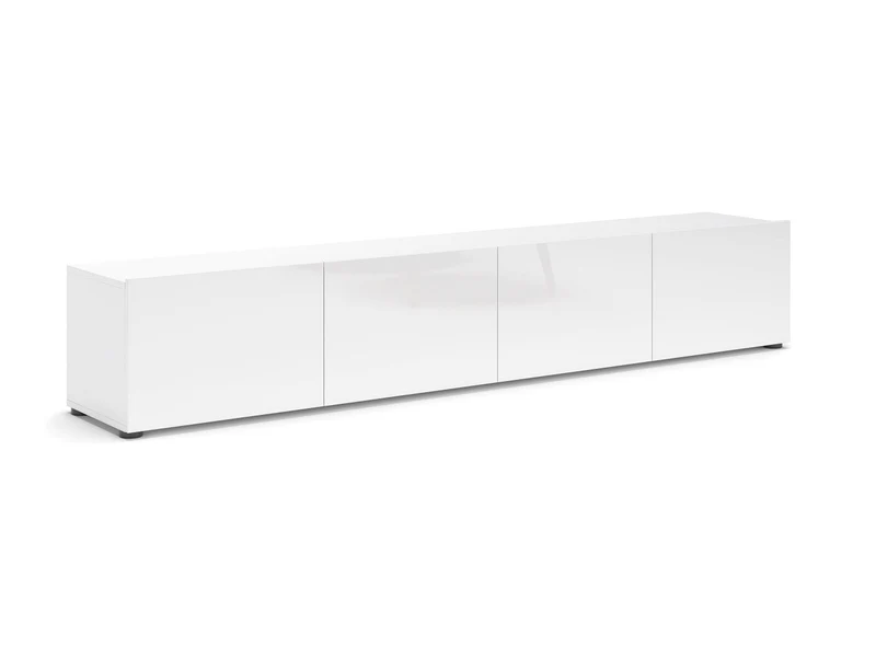 Soggiorno moderno set madia e parete attrezzata colore bianco lucido