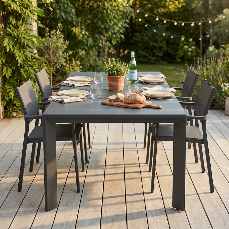 Tavolo allungabile da giardino in Alluminio 200/250x100 - UNA