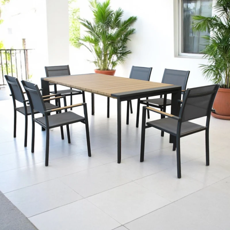Tavolo allungabile da giardino in Alluminio 150/200x100 - CELESTIEL