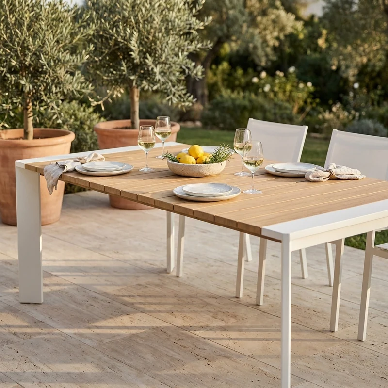 Tavolo allungabile da giardino in Alluminio 150/200x100 - CELESTIEL