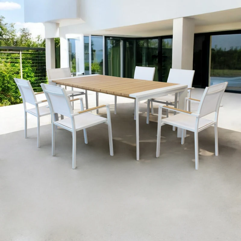 Tavolo allungabile da giardino in Alluminio 150/200x100 - CELESTIEL