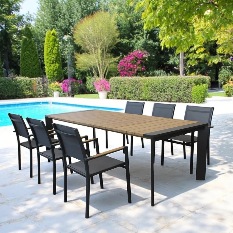 Tavolo allungabile da giardino in Alluminio 200/250x100 - CELESTIEL