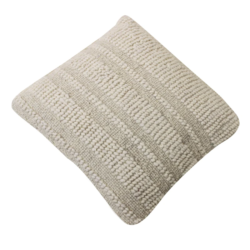 Cuscino decorativo in lana intrecciata con rilievi 45x45 cm - FALINMIRA