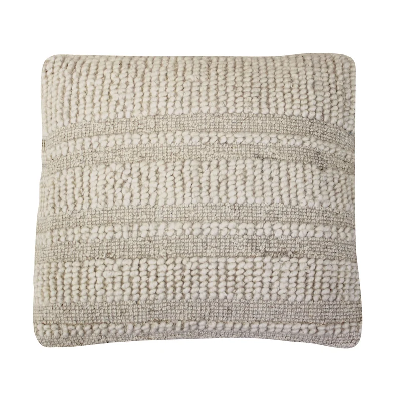 Cuscino decorativo in lana intrecciata con rilievi 45x45 cm - FALINMIRA