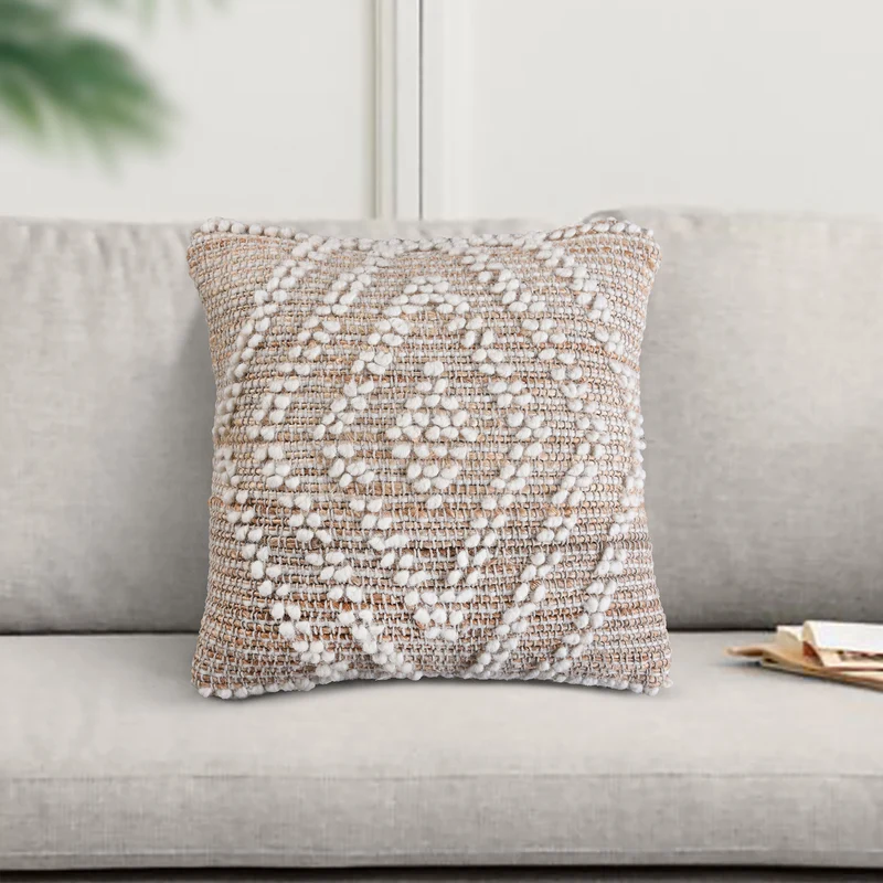 Cuscino decorativo in lana con motivo geometrico 45x45 cm - FALALEN