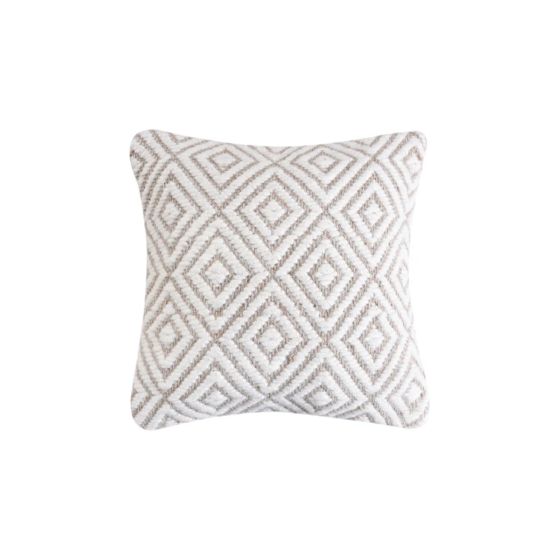 Cuscino decorativo in lana con motivo geometrico 45x45 cm - KALUNVEN