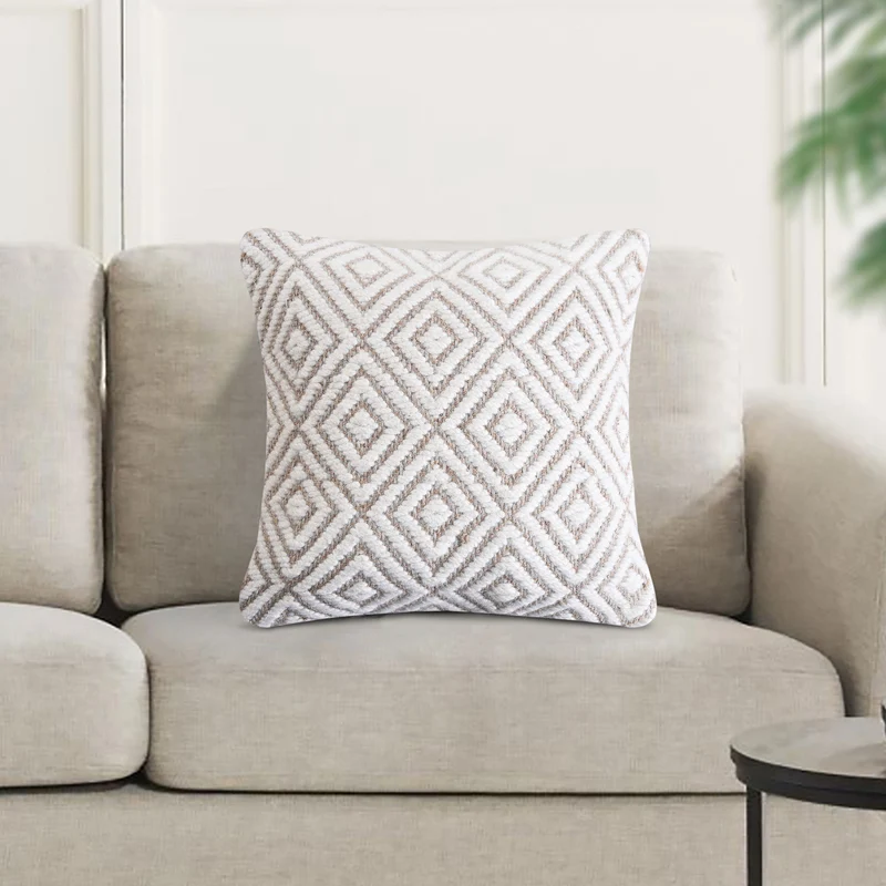 Cuscino decorativo in lana con motivo geometrico 45x45 cm - KALUNVEN