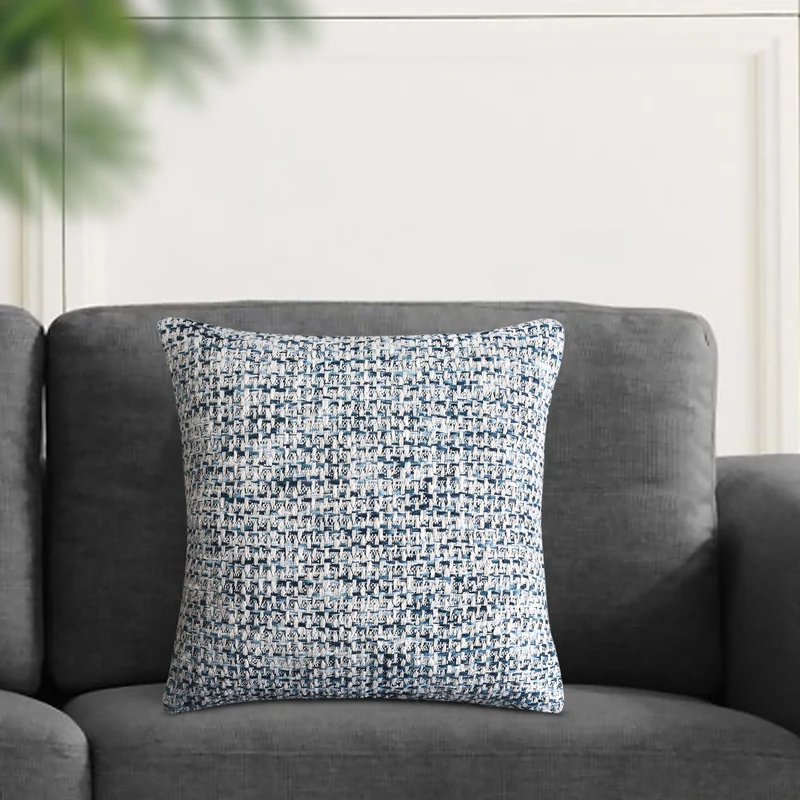 Cuscino decorativo in lana con fantasia intrecciata 45x45 cm - HELOLZIO
