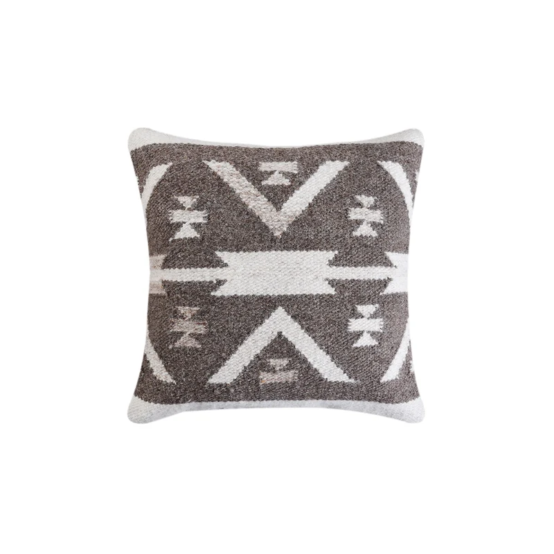 Cuscino decorativo in lana con motivi geometrici etnici 45x45 cm - ORORRIC
