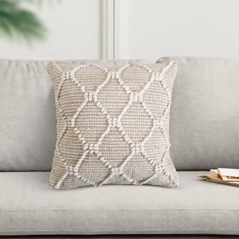 Cuscino decorativo in lana con motivi geometrici 45x45 cm - BELIRMAR