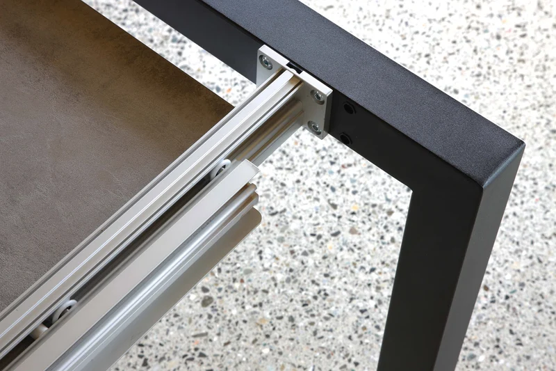 Miar Ceramico - Tavolo allungabile piano in ceramica marmo nero cm 140/230x90x77h - vari colori