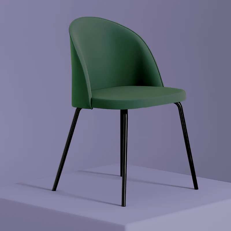 Lulù - Set da 4 Sedia in velluto moderna gambe in metallo nero cm 51x54x81h - vari colori