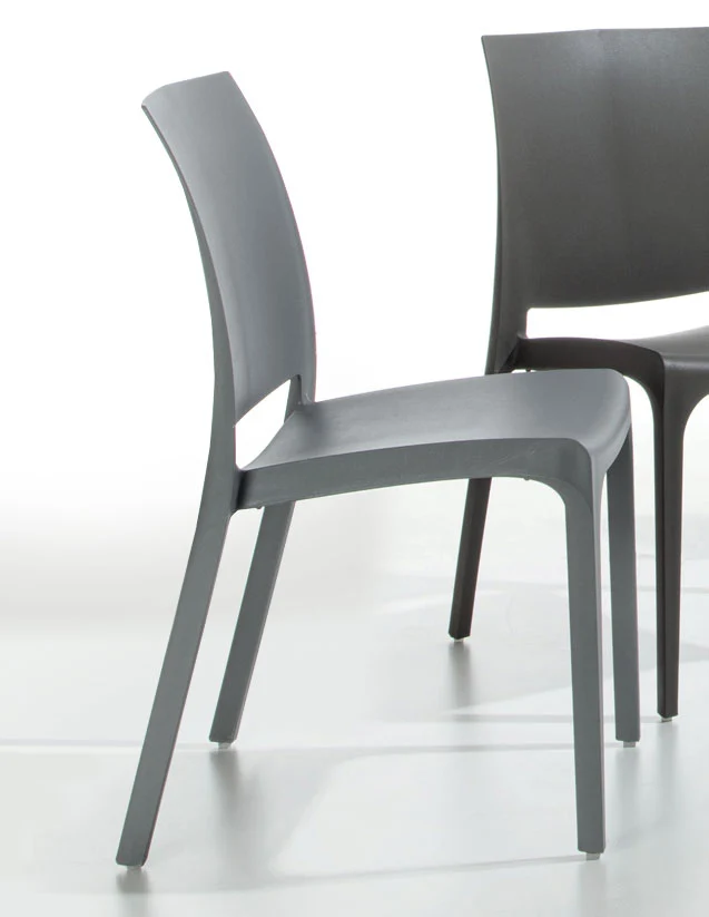 Vela - Set da 4 Sedia per esterno interno in polipropilene cm 51x50x83h- vari colori