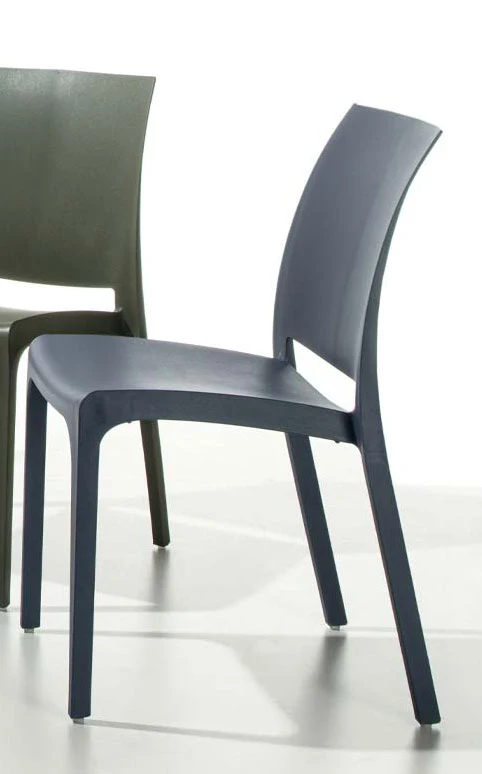 Vela - Set da 4 Sedia per esterno interno in polipropilene cm 51x50x83h- vari colori