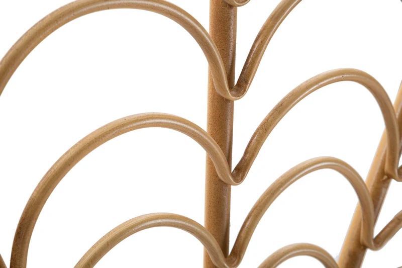 Pannello da parete decorativo in metallo effetto bambù cm 160x2x80h