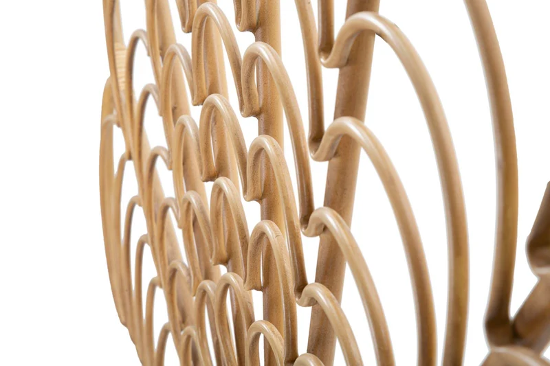 Pannello da parete decorativo in metallo effetto bambù cm 160x2x80h