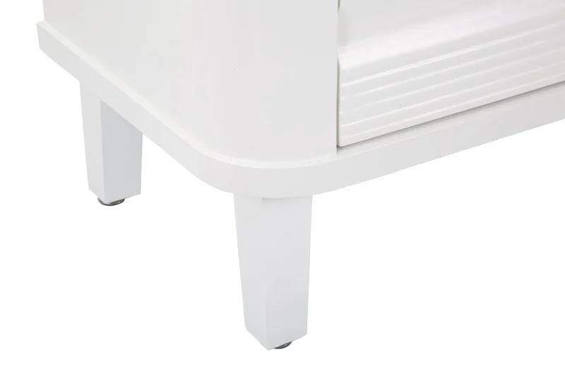 Cassettiera da camera comò 3 cassetti moderno in legno bianco cm 81x40x84h