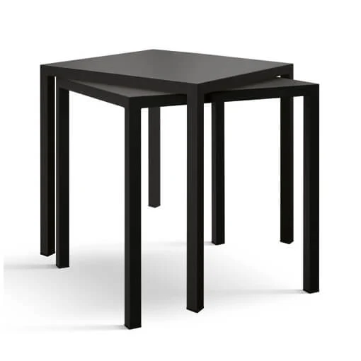 Tavolo da esterno quadrato 70x70 cm autolivellante antracite - ZELALIA