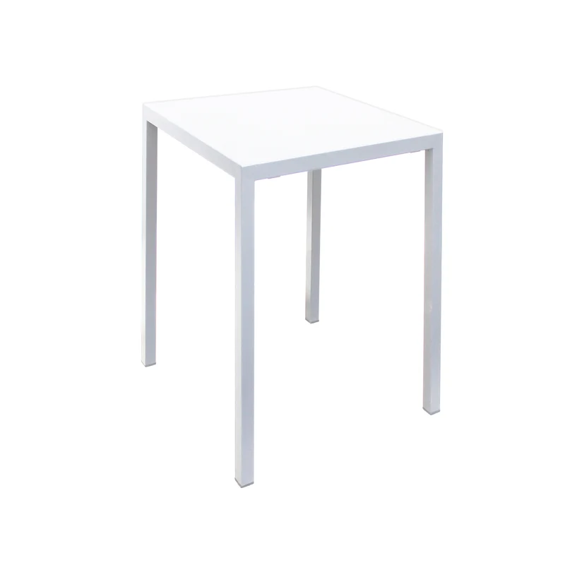 Tavolo alto da bar per esterno 60x80 cm bianco in alluminio - ZELALIA