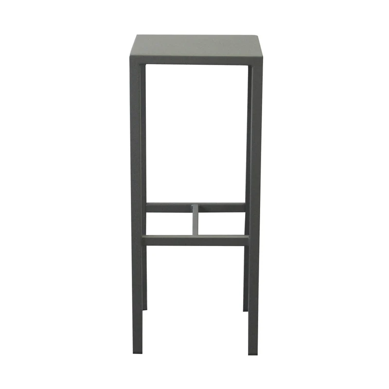 Sgabello alto da bar per esterno in metallo antracite 30x30 - ZELALIA