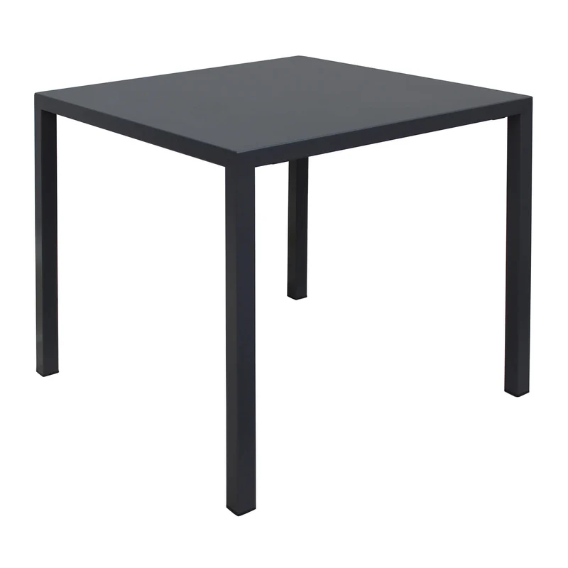 Tavolo da esterno quadrato autolivellante in alluminio 80x80 cm - ZELALIA