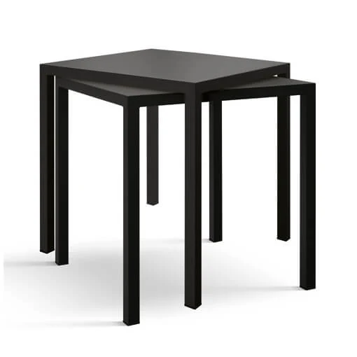 Tavolo da esterno quadrato autolivellante in alluminio 80x80 cm - ZELALIA