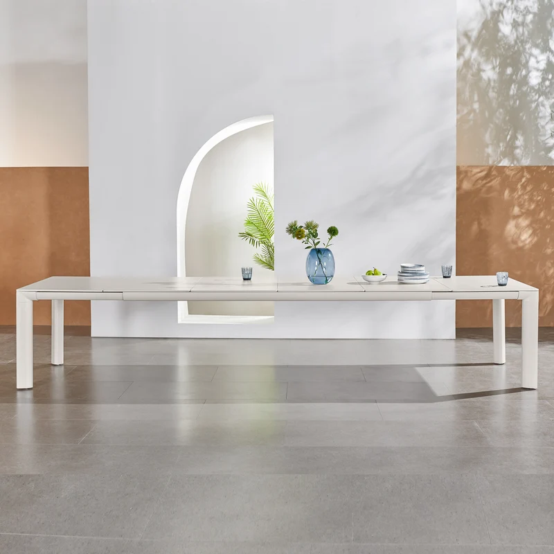 Tavolo da giardino allungabile in alluminio 260x110 cm - ULOLZIO