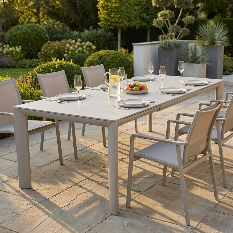 Tavolo da giardino allungabile in alluminio 260x110 cm - ULOLZIO