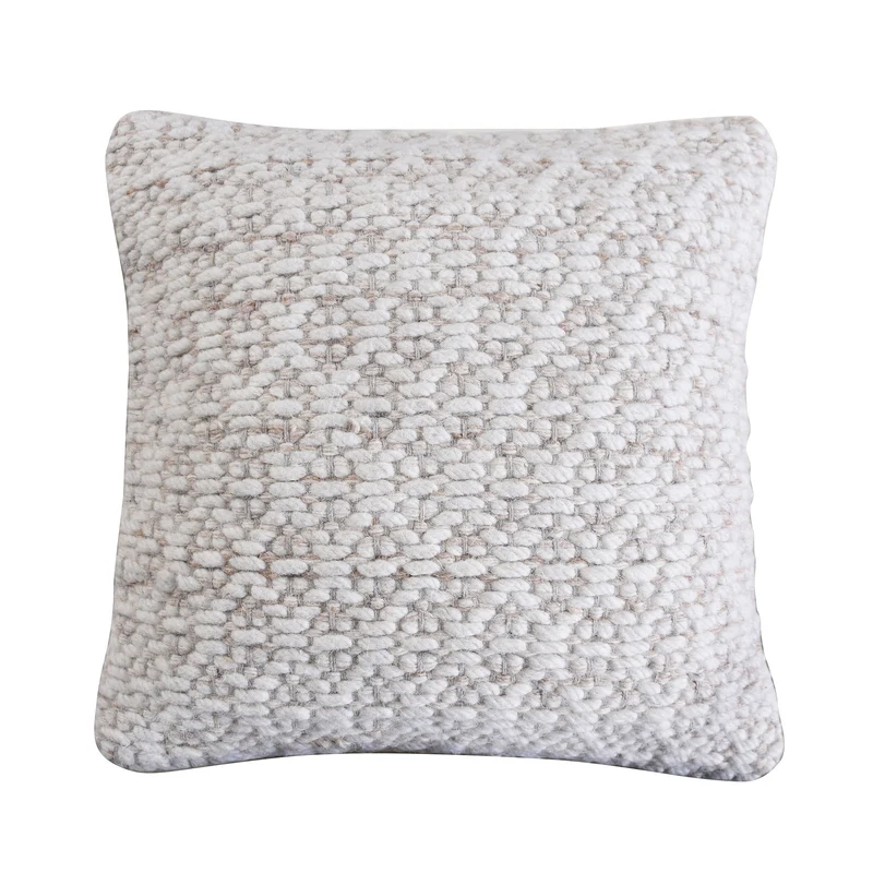 Cuscino decorativo in lana intrecciata 45x45 cm - NORENLEN