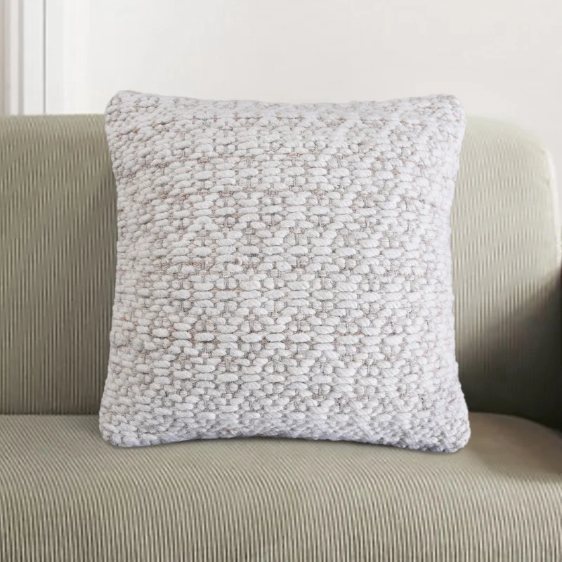 Cuscino decorativo in lana intrecciata 45x45 cm - NORENLEN