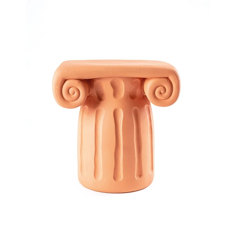 Seletti Magna Graecia Terracotta Capitello Sgabello/Tavolino